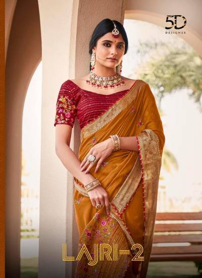 Lajri Vol 2 By 5D Designer Partywear Saree Collection